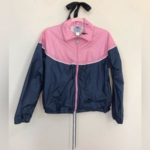 Vintage 90’s Asics Tiger Pink and Blue Gortex Windbreaker Raincoat Size S